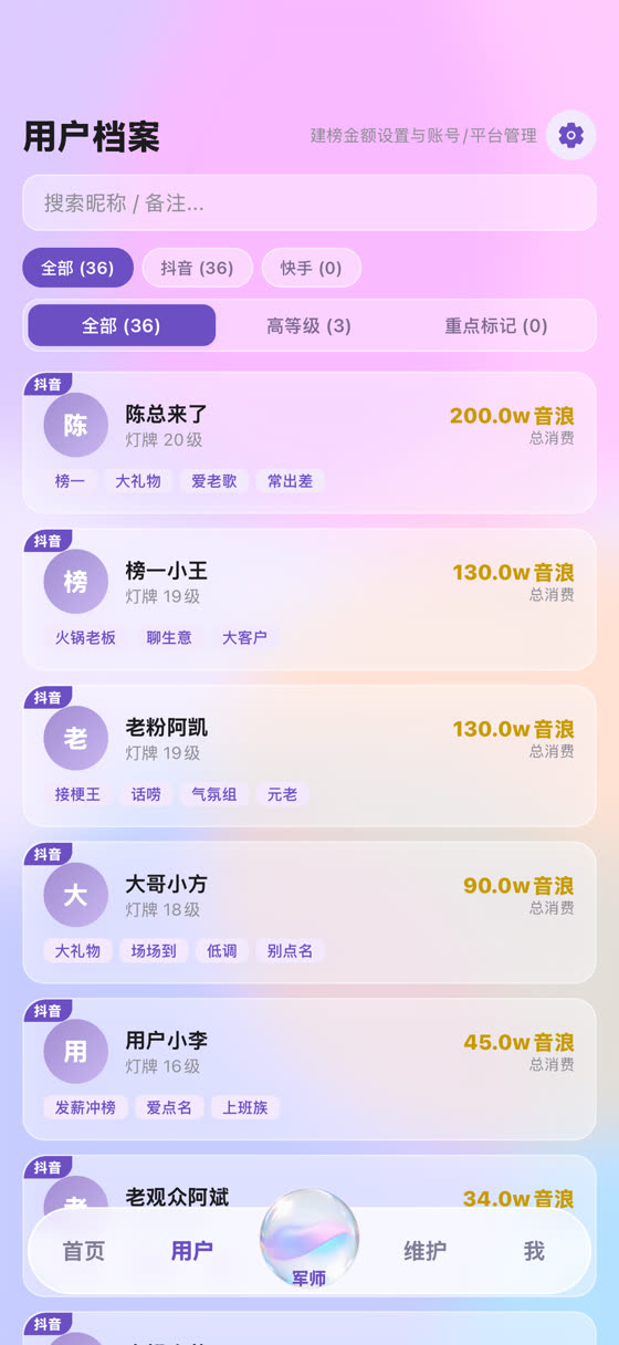 高价值粉丝识别与用户档案